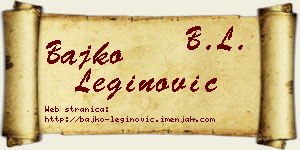 Bajko Leginović vizit kartica